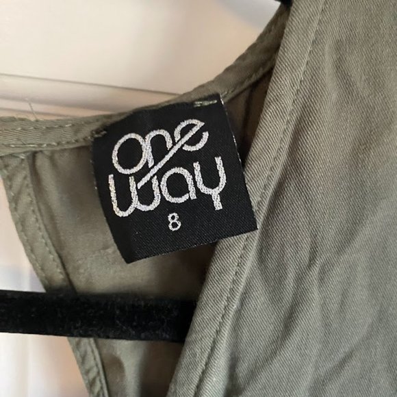 Olive Green Backless Jumpsuit - Picture 3 of 3